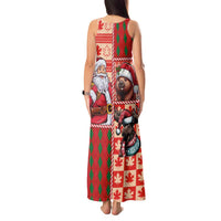 Canadian Christmas Tank Maxi Dress Santa Hoho Holiday - A Beaver and Moose - Wonder Print Shop