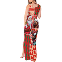 Canadian Christmas Tank Maxi Dress Santa Hoho Holiday - A Beaver and Moose - Wonder Print Shop