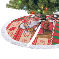 Canadian Christmas Tree Skirt Santa Hoho Holiday - A Beaver and Moose - Wonder Print Shop