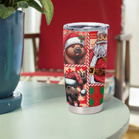 Canadian Christmas Tumbler Cup Santa Hoho Holiday - A Beaver and Moose - Wonder Print Shop