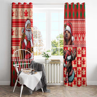 Canadian Christmas Window Curtain Santa Hoho Holiday - A Beaver and Moose - Wonder Print Shop