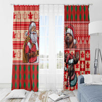 Canadian Christmas Window Curtain Santa Hoho Holiday - A Beaver and Moose - Wonder Print Shop