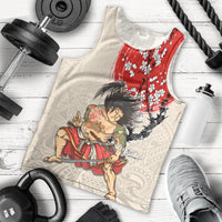 Personalised Japanese Culture Hawaii Style Men Tank Top Japanese Samurai with Hawaiian Pattern - Wonder Print Shop