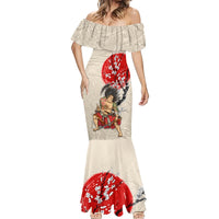 Personalised Japanese Culture Hawaii Style Mermaid Dress Japanese Samurai with Hawaiian Pattern - Wonder Print Shop