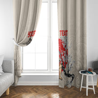 Personalised Japanese Culture Hawaii Style Window Curtain Japanese Samurai with Hawaiian Pattern - Wonder Print Shop
