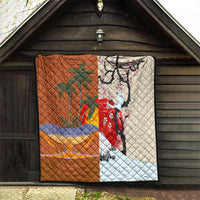 Japanese Culture Hawaii Style Quilt Mauna Kea and Fuji Mountains - Wonder Print Shop