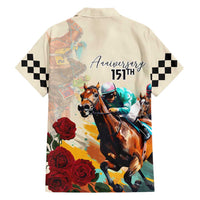 Kentucky Horse Racing 151st Anniversary Family Matching Off Shoulder Maxi Dress and Hawaiian Shirt LT03
