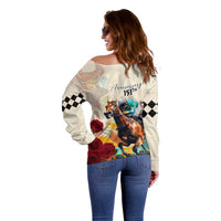 Kentucky Horse Racing 151st Anniversary Off Shoulder Sweater LT03