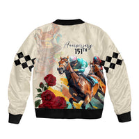 Kentucky Horse Racing 151st Anniversary Sleeve Zip Bomber Jacket LT03