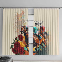 Kentucky Horse Racing 151st Anniversary Window Curtain LT03