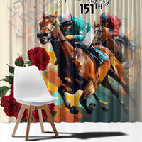 Kentucky Horse Racing 151st Anniversary Window Curtain LT03