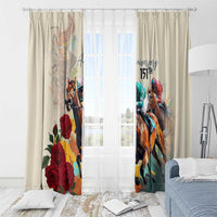 Kentucky Horse Racing 151st Anniversary Window Curtain LT03