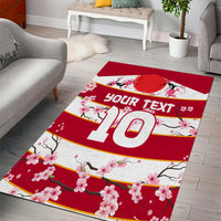 Custom Japan Rugby Area Rug Sakura Blossom Go Champion 2024 - Wonder Print Shop
