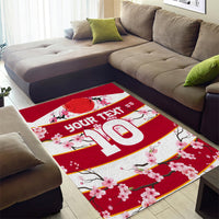 Custom Japan Rugby Area Rug Sakura Blossom Go Champion 2024 - Wonder Print Shop