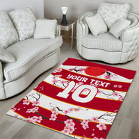 Custom Japan Rugby Area Rug Sakura Blossom Go Champion 2024 - Wonder Print Shop