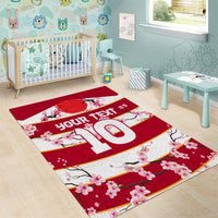 Custom Japan Rugby Area Rug Sakura Blossom Go Champion 2024 - Wonder Print Shop
