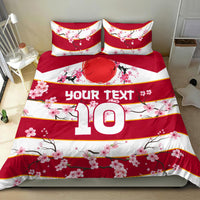 Custom Japan Rugby Bedding Set Sakura Blossom Go Champion 2024 - Wonder Print Shop