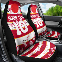 Custom Japan Rugby Car Seat Cover Sakura Blossom Go Champion 2024 - Wonder Print Shop