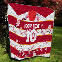 Custom Japan Rugby Quilt Sakura Blossom Go Champion 2024 - Wonder Print Shop