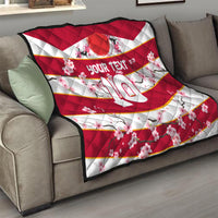 Custom Japan Rugby Quilt Sakura Blossom Go Champion 2024 - Wonder Print Shop