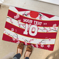 Custom Japan Rugby Rubber Doormat Sakura Blossom Go Champion 2024 - Wonder Print Shop