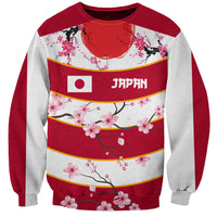 Custom Japan Rugby Sweatshirt Sakura Blossom Go Champion 2024 - Wonder Print Shop