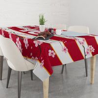 Custom Japan Rugby Tablecloth Sakura Blossom Go Champion 2024 - Wonder Print Shop