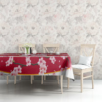 Custom Japan Rugby Tablecloth Sakura Blossom Go Champion 2024 - Wonder Print Shop