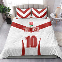 Custom England Rugby-The Red Rose Bedding Set Go Champions