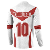 Custom England Rugby-The Red Rose Button Sweatshirt Go Champions