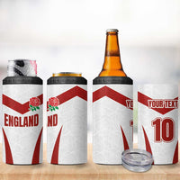 Custom England Rugby-The Red Rose 4 in 1 Can Cooler Tumbler Go Champions