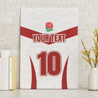 Custom England Rugby-The Red Rose Canvas Wall Art Go Champions