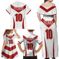 Custom England Rugby-The Red Rose Family Matching Off Shoulder Maxi Dress and Hawaiian Shirt Go Champions