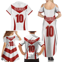 Custom England Rugby-The Red Rose Family Matching Summer Maxi Dress and Hawaiian Shirt Go Champions
