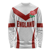 Custom England Rugby-The Red Rose Long Sleeve Shirt Go Champions