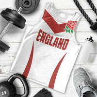 Custom England Rugby-The Red Rose Men Tank Top Go Champions