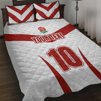 Custom England Rugby-The Red Rose Quilt Bed Set Go Champions