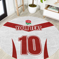 Custom England Rugby-The Red Rose Round Carpet Go Champions