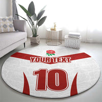 Custom England Rugby-The Red Rose Round Carpet Go Champions