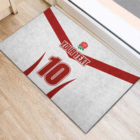 Custom England Rugby-The Red Rose Rubber Doormat Go Champions