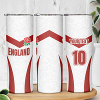 Custom England Rugby-The Red Rose Skinny Tumbler Go Champions