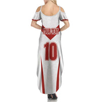 Custom England Rugby-The Red Rose Summer Maxi Dress Go Champions