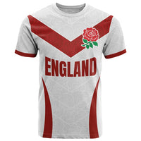 Custom England Rugby-The Red Rose T Shirt Go Champions