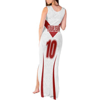Custom England Rugby-The Red Rose Tank Maxi Dress Go Champions
