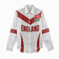 Custom England Rugby-The Red Rose Women Casual Shirt Go Champions