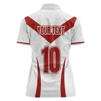 Custom England Rugby-The Red Rose Women Polo Shirt Go Champions