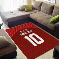 Custom Wales Rugby-The Three Feathers Area Rug Go Champions
