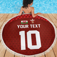 Custom Wales Rugby-The Three Feathers Beach Blanket Go Champions