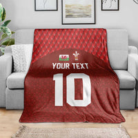Custom Wales Rugby-The Three Feathers Blanket Go Champions