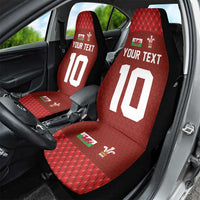 Custom Wales Rugby-The Three Feathers Car Seat Cover Go Champions